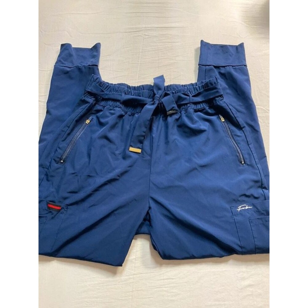Fubu Performance Women's Blue Jogger Pants Cargo Paperbag Waist Size XL